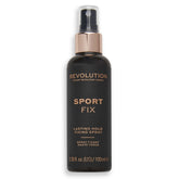 Revolution Beauty London Sport Fix spray bottle ready for long-lasting makeup hold.