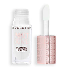 Revolution Beauty London Pout Bomb gloss with XXL applicator for easy high-shine application.