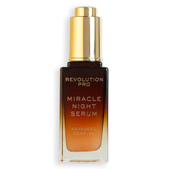 Revolution Pro Miracle Night Serum dropper enables precise, clean application for targeted hydration.