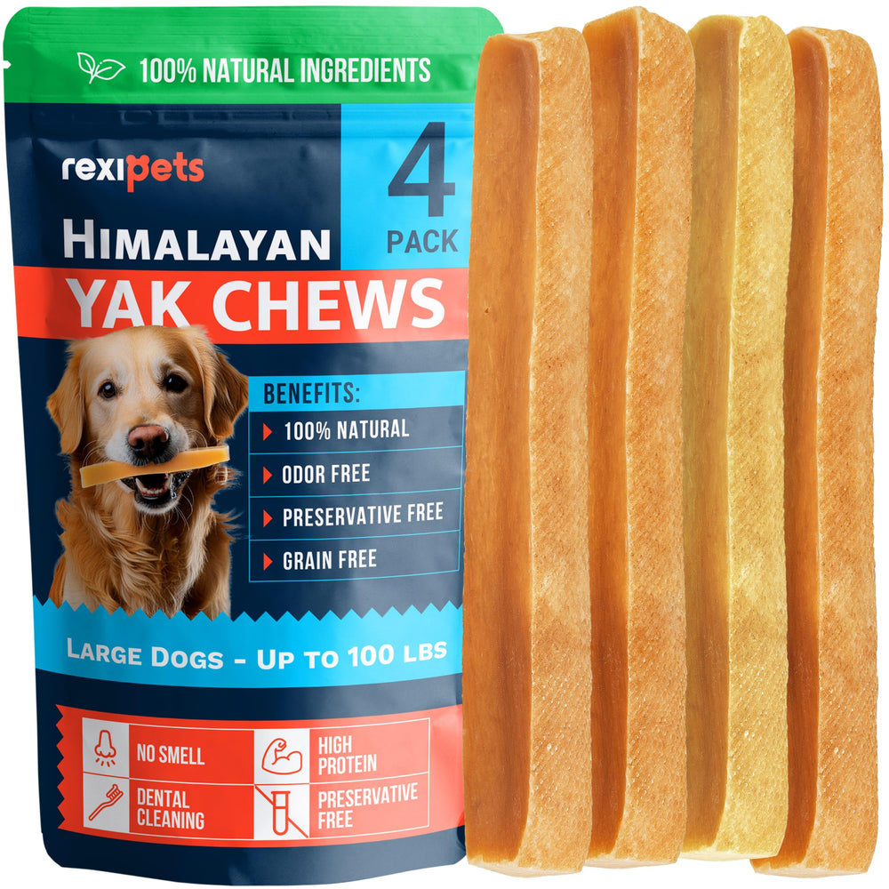 REXIPETS Himalayan yak chew for large dogs, durable and dental-friendly.