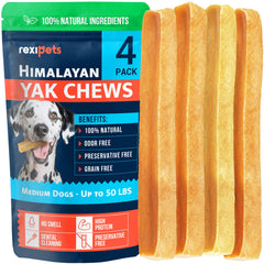REXIPETS Himalayan yak chew for large dogs, long-lasting and dentally engaging.