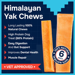 REXIPETS natural yak chew for small dogs, lactose-free and tasty.