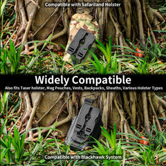 REXTECH Molle clip package contents with screws and nuts for mounting flexibility.