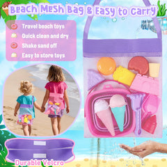 REZUCREY ice cream tea set for pretend tea parties on the sand.