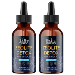 RHYTHEROLIXIAN Zeolite Detox Drops bottle showing grape flavor for daily wellness