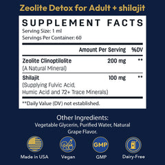 RHYTHEROLIXIAN Zeolite Detox Drops pour with dropper for precise dosing