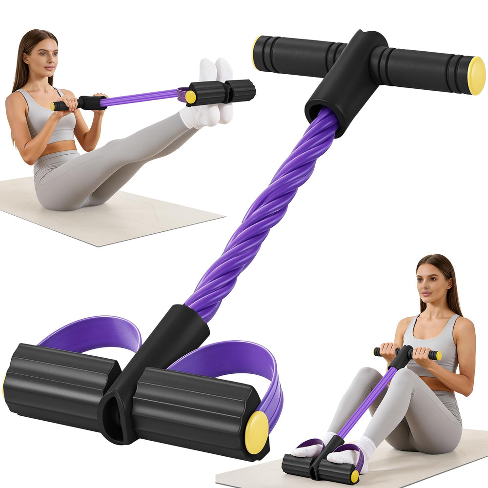 Riawit upgraded pedal resistance band with handle for full-body workouts at home.
