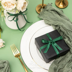 Ribbli double-faced ribbon tied into a neat bow for beautiful hair accessories