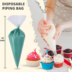 RICCLE disposable bags cut end, insert tip, decorate with less mess