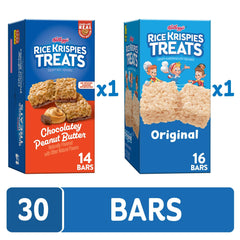 Rice Krispies Treats Chocolatey Peanut Butter Bar detail — creamy center with chocolate finish.