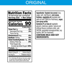 Rice Krispies Treats Original bars closeup showing crispy texture and gooey marshmallow center