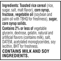 Rice Krispies Treats Original bars packaging highlights freshness and portability