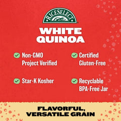 RiceSelect White Quinoa cooked fluffy bowl, ideal for bowls and salads