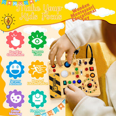 RichBoy Busy Board shows safe rounded edges and a locked battery compartment