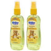 Ricitos de Oro LOC lightening spray bottle showing gentle hair care in action