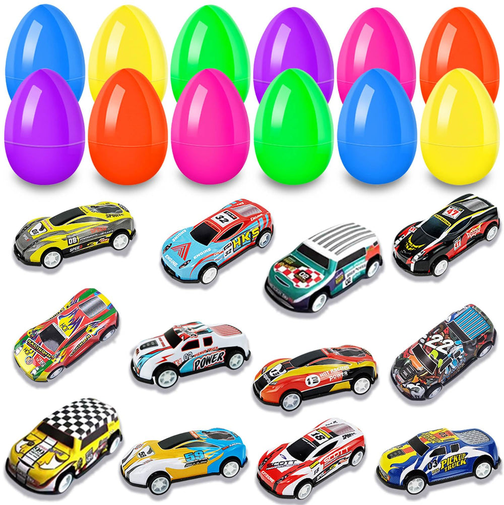 Ricluck Easter eggs with cars inside for colorful egg hunts and surprises