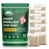 Rictex snake repellent yard setup showing strategic placement for outdoor deterrence