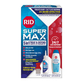 RID Super Max solution bottle showing quick-acting lice treatment potential