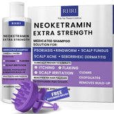 Rida Hair Antifungal Shampoo bottle front — soothing solution for itchy, flaky scalp.