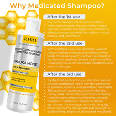 Rida Hair Psoriasis Shampoo application routine shows gentle lather.