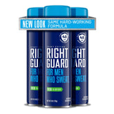 Right Guard Sport Fresh Scent bottle showing long-lasting protection against sweat.