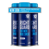 Right Guard Sport Unscented spray front view showing 6oz can and 4-in-1 protection