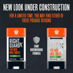 Right Guard Xtreme Defense Gel Fresh Blast label closeup with 72-hour protection claim.