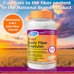 Right Remedies 3-in-1 capsules label front — gluten-free fiber supplement.