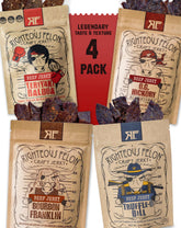 Righteous Felon Beef Jerky variety flavors showcase bold, protein-packed options for on-the-go snacking.