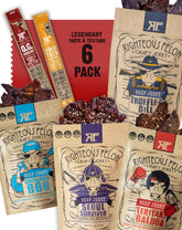 Righteous Felon beef jerky variety pack gift basket with assorted flavors for gifting