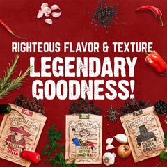 Righteous Felon Nelson Mandela Dill Jerky flavor closeup with tangy aroma