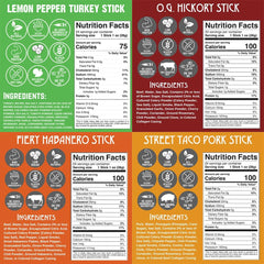 Righteous Felon O.G. Hickory Beef Stick with smoky flavor.