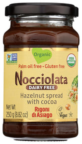 Rigoni Nocciolata jar showing creamy texture ideal for toast