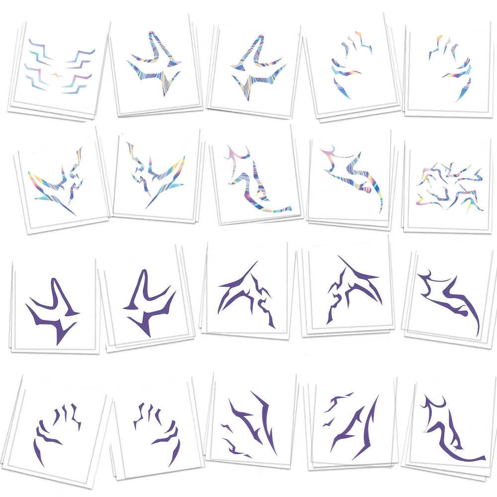 Rihoyoss K-pop Demon tattoos 60 pcs for vibrant party looks and easy skin transfer