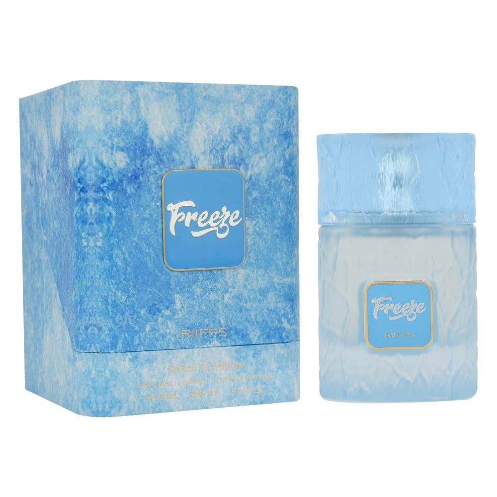 RiiFFS PARFUMS Freeze Extrait bottle front highlights fresh citrus for daytime wear.
