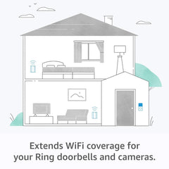 Ring Chime Pro nightlight glows softly, adding hallway safety.