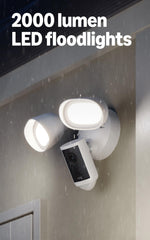 Ring Floodlight Cam Pro live view and two-way talk enable real-time visitor interaction.