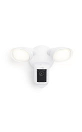 Ring Floodlight Cam Wired Pro front view shows crisp 2K video for outdoor security.