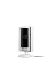 Ring Indoor Cam front view with 1080p video for live home monitoring
