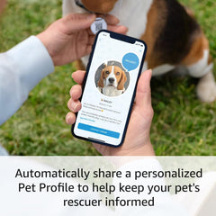 Ring Pet Tag displays a shareable pet profile with photos and info
