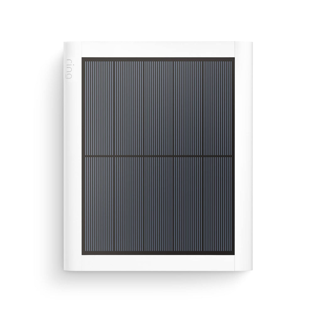 Ring Solar Panel 2nd Gen mounted on a base for reliable outdoor charging.
