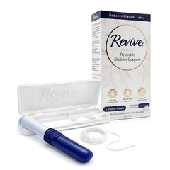 RINOVUM Revive bladder support device ready for insertion to support discreet leak control during activity.
