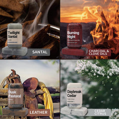 Rinse & Robust Burning Night fragrance bar with masculine aroma.