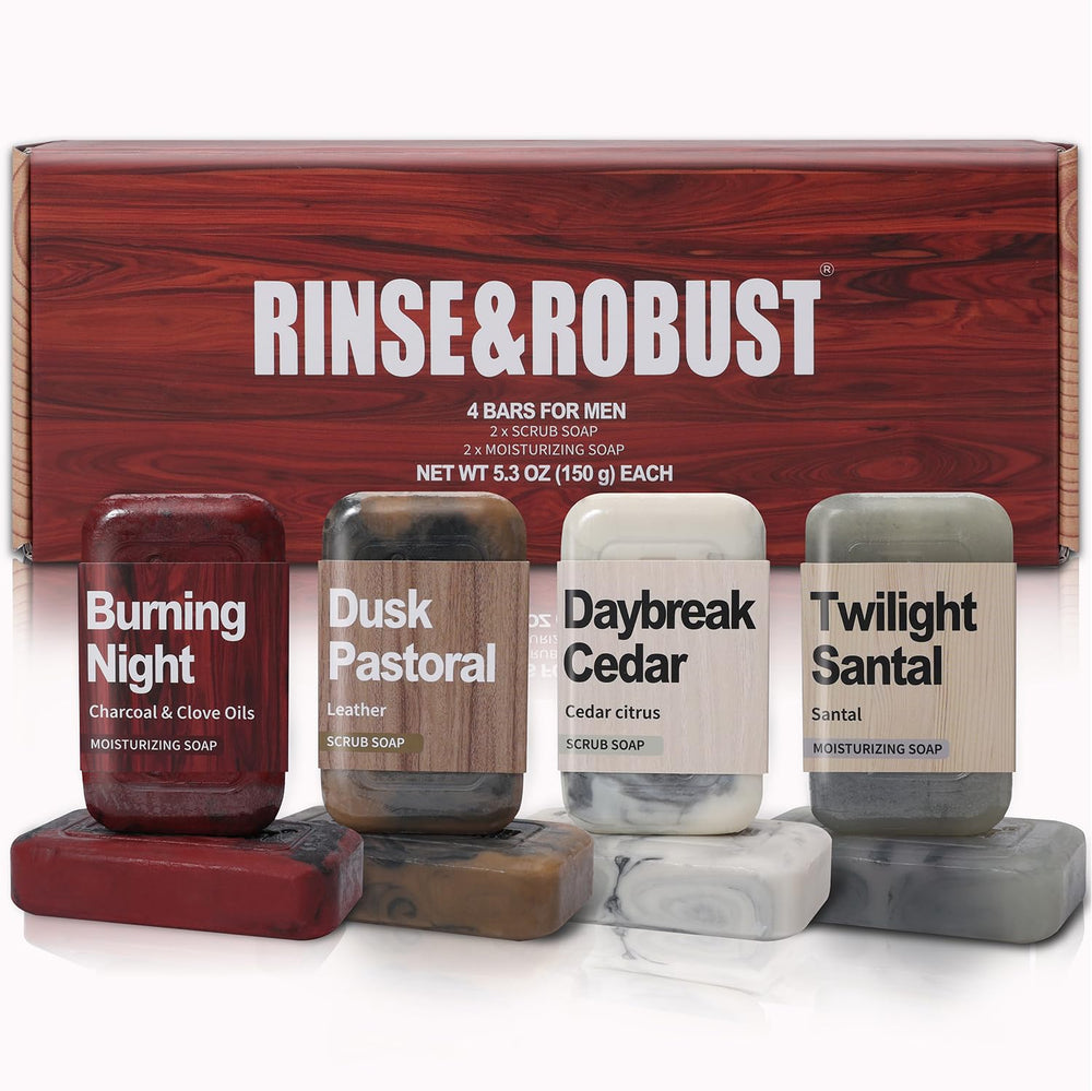 Rinse & Robust gift set packaging box ready for gifting.