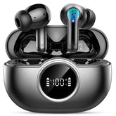 Rinsmola G21Pro earbuds front view showing compact design and crisp audio