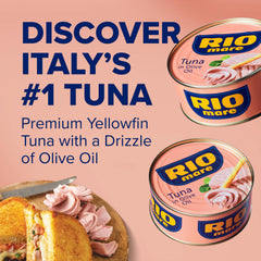Rio Mare tuna served in a dish ideal for quick Mediterranean meals.