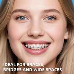 RioRand built-in stiffened end guides floss under wires with control.