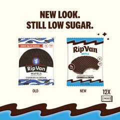 Rip Van Wafels Cookies and Cream stroopwafels stacked in a lunchbox.