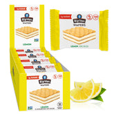 Rip Van Wafels Lemon Cookies packaging showing 16 individually wrapped wafers for on-the-go snacking.