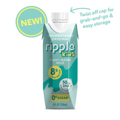 Ripple Kids Unsweetened Milk DHA omega-3 support for growing minds
